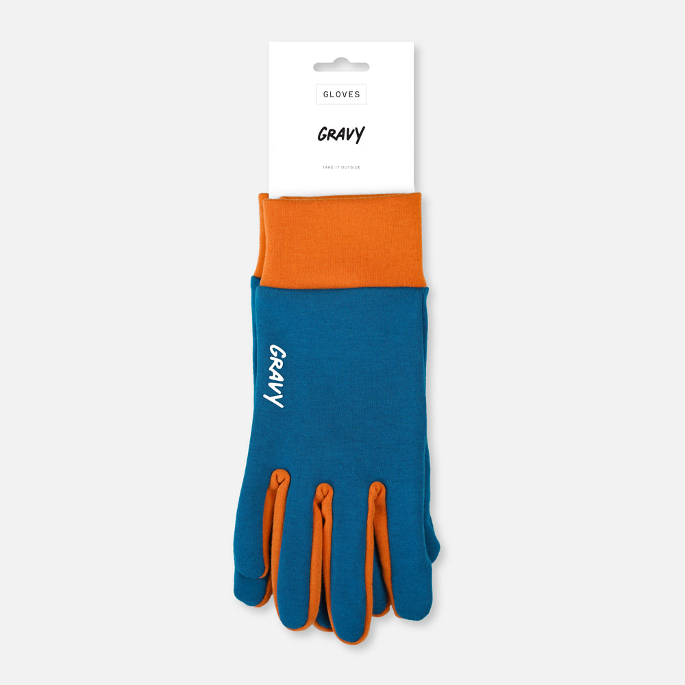 GLOVES - Blue / Orange