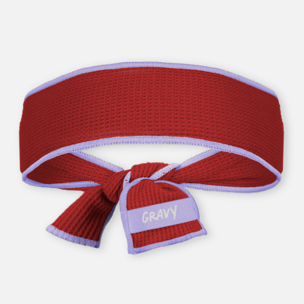 HEAD TIE - Maroon / Lilac
