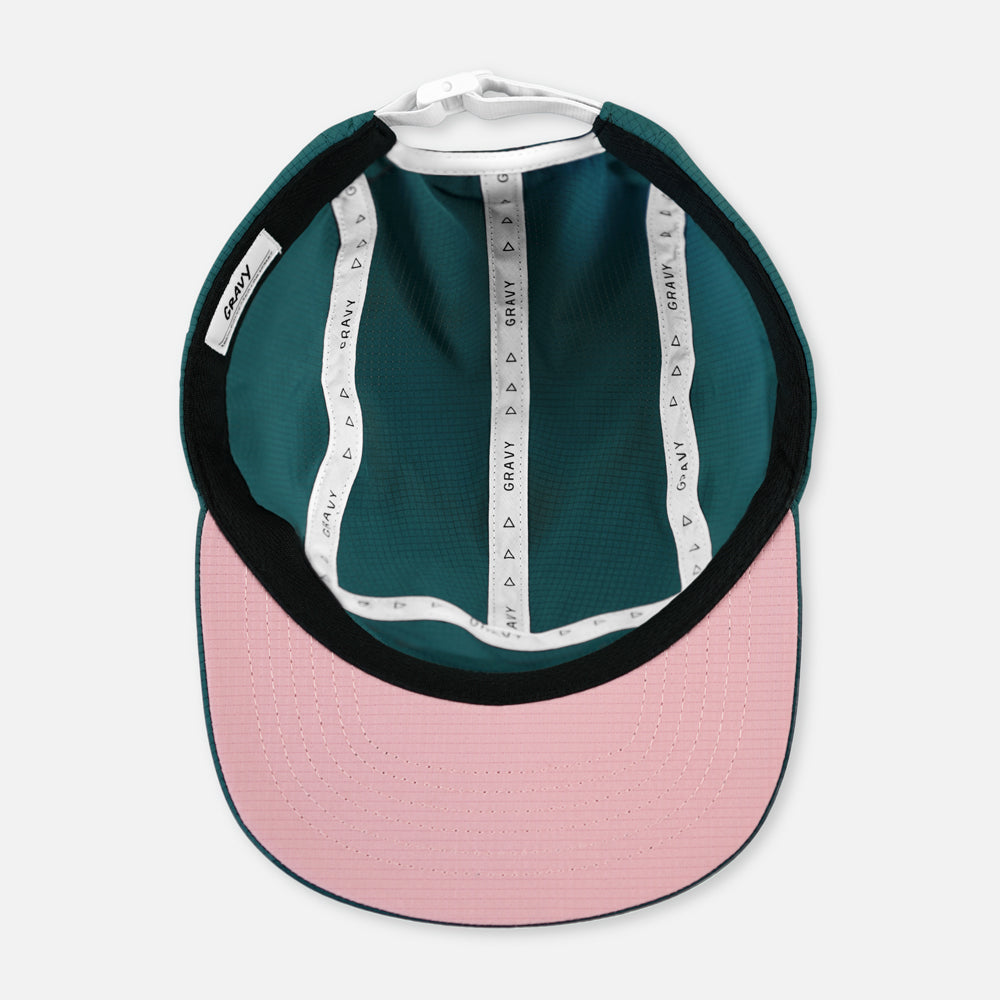 TRAIL HAT - Dark Teal / Pink